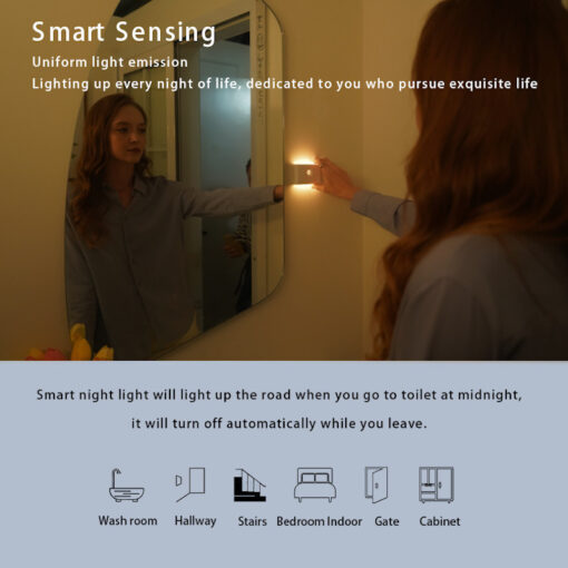 Smart LED Sensor Natlys Genopladelig